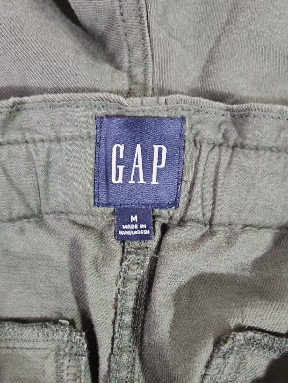 GAP Olive Green Easy Twill Pant Women M Straight Leg Slacks Cotton Lyocell - Picture 4 of 11
